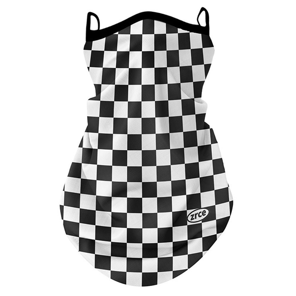 ZRCE GE Checker Pattern Summer Cycling Face Mask Anti-UV Neck Gaiter with Ear Loop ZRCE GE Checker Pattern Summer Cycling Face Mask Anti-UV Neck Gaiter with Ear Loop